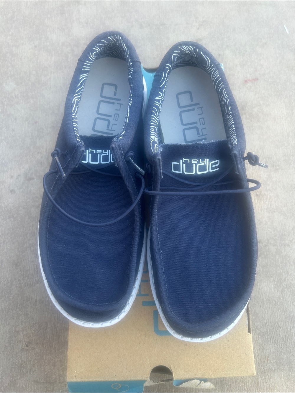 Hey Dude Navy Canvas Slip-On Loafers